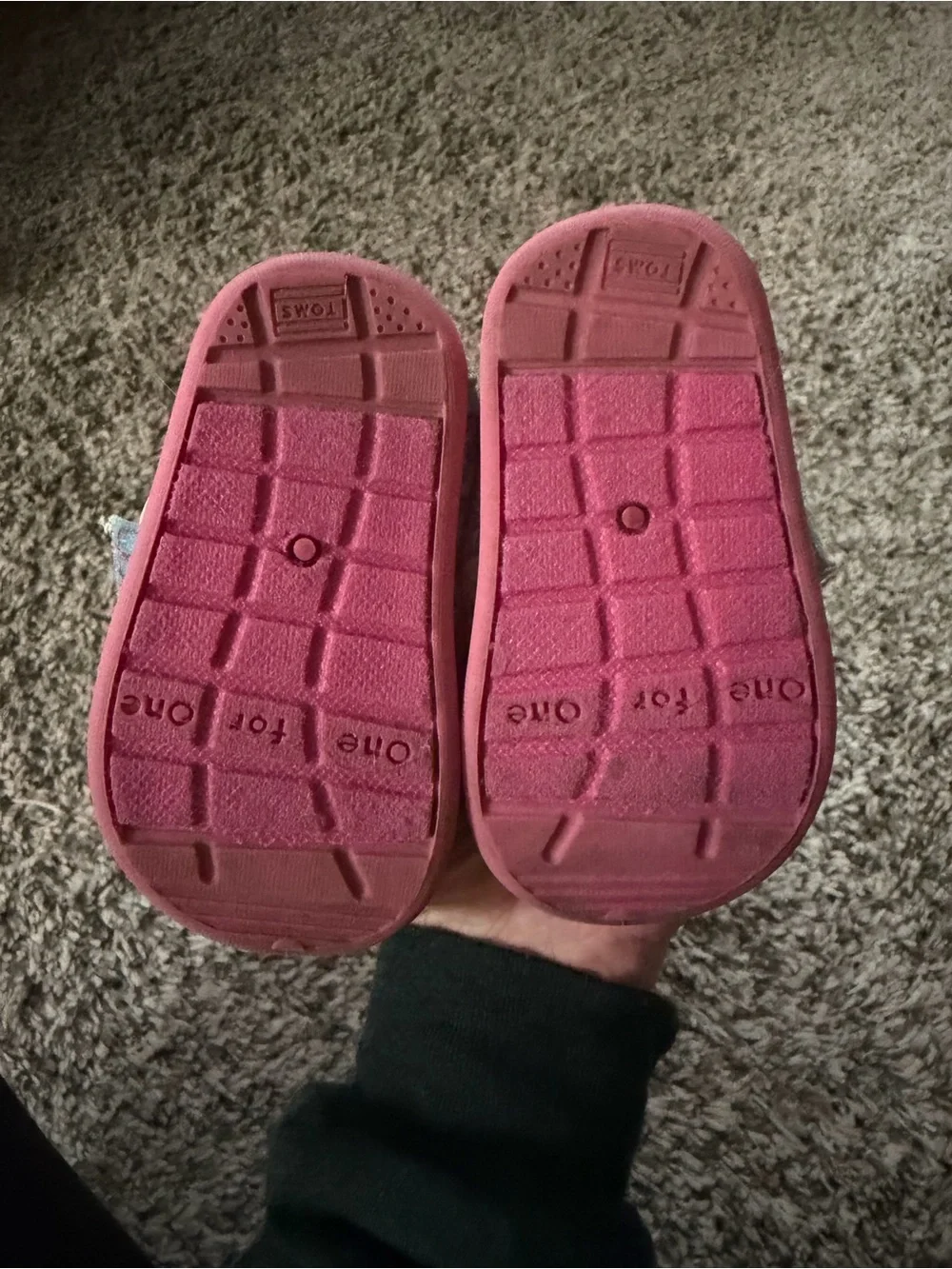TOMS Floral Pink Slip-On Shoes